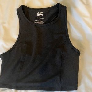 Joy Lab heather black crop workout tank